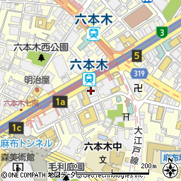 三井住友銀行六本木支店周辺の地図