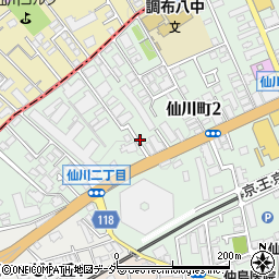 東京都調布市仙川町2丁目周辺の地図