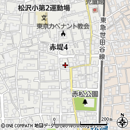 東京都世田谷区赤堤4丁目周辺の地図