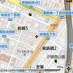 スーパーホテル新橋・烏森口周辺の地図