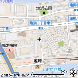東京都江東区塩浜周辺の地図
