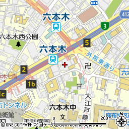 ファミリーマート地下鉄六本木駅店周辺の地図