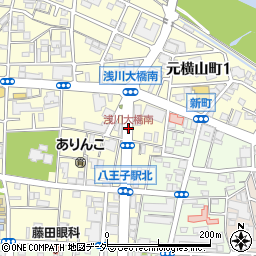 浅川大橋南周辺の地図
