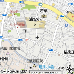 千葉県浦安市猫実4丁目周辺の地図
