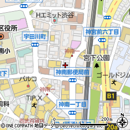 タクティブ渋谷周辺の地図