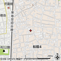 東京都世田谷区松原4丁目33周辺の地図