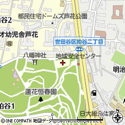 蘆花恒春園駐車場周辺の地図