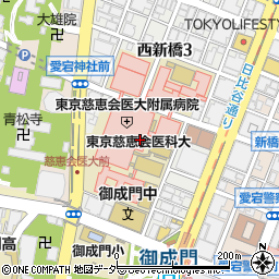 三菱ＵＦＪ銀行慈恵大学病院外来棟 ＡＴＭ周辺の地図