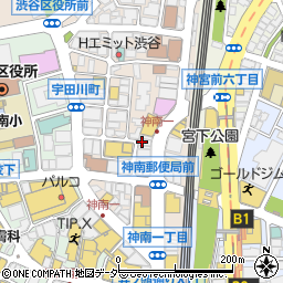 レイジブルー　渋谷店周辺の地図