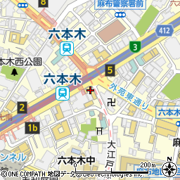 沖縄ダイニング琉歌 六本木店周辺の地図