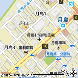 串屋横丁 月島店周辺の地図