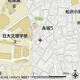 東京都世田谷区赤堤5丁目18周辺の地図