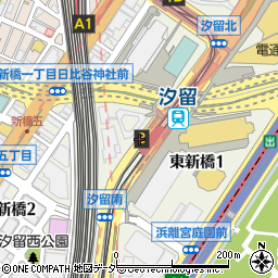 東京都港区東新橋周辺の地図