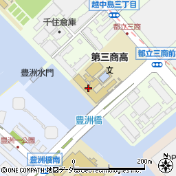 東京都江東区越中島3丁目3-1周辺の地図