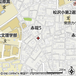 東京都世田谷区赤堤5丁目15周辺の地図