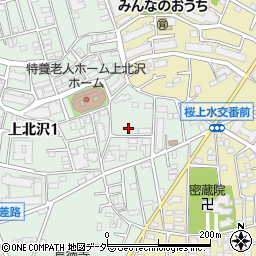 東京都世田谷区上北沢1丁目15周辺の地図