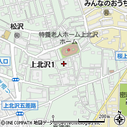 東京都世田谷区上北沢1丁目17周辺の地図