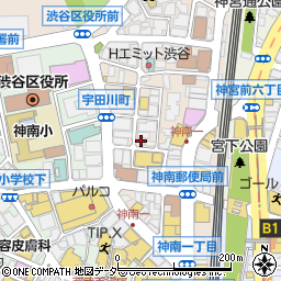 ジンナンカフェ 渋谷周辺の地図