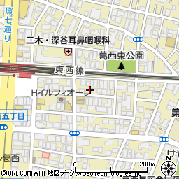 東京都江戸川区東葛西6丁目18-18周辺の地図