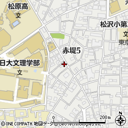 東京都世田谷区赤堤5丁目18-12周辺の地図