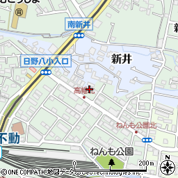 東京都日野市新井689周辺の地図