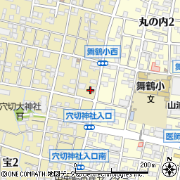 甲府宝郵便局周辺の地図