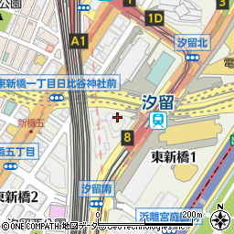 〒105-7212 東京都港区東新橋 汐留メディアタワー（１２階）の地図