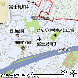 富士見町3丁目12WATANABE邸☆akippa駐車場周辺の地図