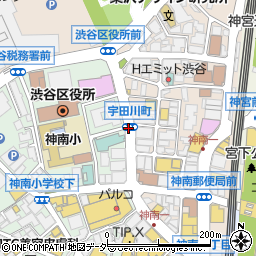 宇田川町周辺の地図
