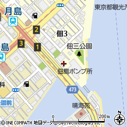 東京都中央区佃3丁目12-3周辺の地図