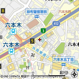 東京都港区六本木3丁目10周辺の地図