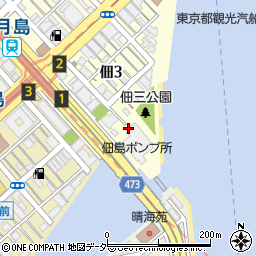 東京都中央区佃3丁目12周辺の地図
