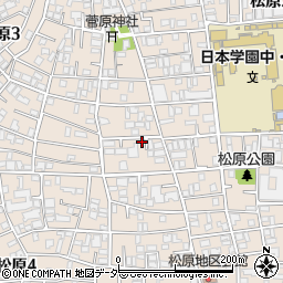 東京都世田谷区松原3丁目1-17周辺の地図
