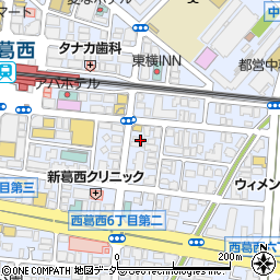 東京都江戸川区西葛西6丁目周辺の地図