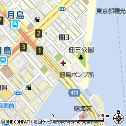 東京都中央区佃3丁目12-1周辺の地図
