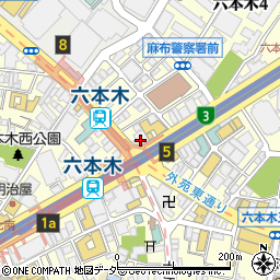 麻布警察署六本木交番周辺の地図