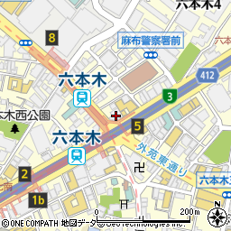 三菱ＵＦＪ銀行六本木支店 ＡＴＭ周辺の地図