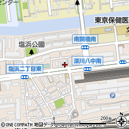 セブンイレブン江東塩浜店周辺の地図