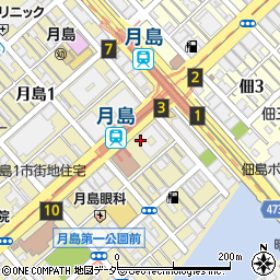 ぱぱす薬局月島店周辺の地図