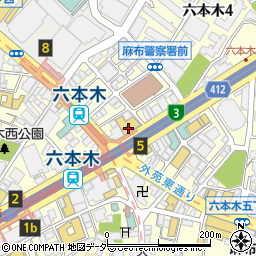AFURI 六本木交差点周辺の地図