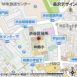 東京都渋谷区周辺の地図