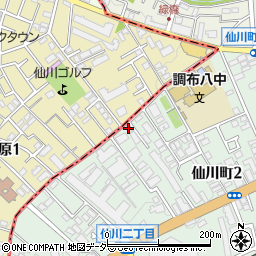 東京電力株式会社　仙川寮周辺の地図