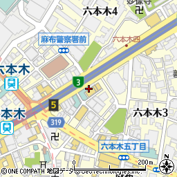 東京都港区六本木3丁目9周辺の地図