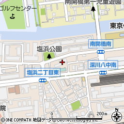 東京都江東区塩浜2丁目11-6周辺の地図