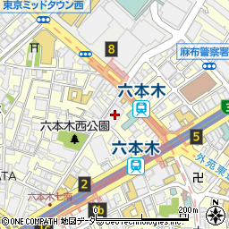 セブンイレブン六本木駅北店周辺の地図