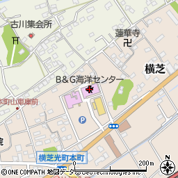 横芝光町横芝Ｂ＆Ｇ海洋センター周辺の地図