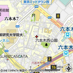 東京都港区六本木7丁目周辺の地図