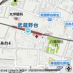 パークイット白糸台４丁目駐車場周辺の地図