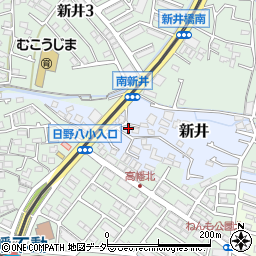 東京都日野市新井733周辺の地図