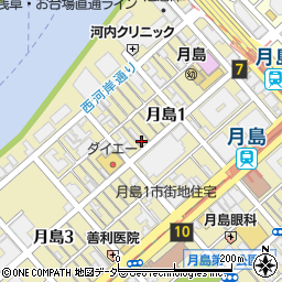 もんじゃ焼バンビ4号店周辺の地図